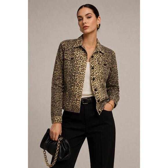 ATM Anthony Thomas Melillo Jackets & Blazers - ATM Anthony Thomas Melillo Leopard Print Jacket Button Front Closure Luxe Small
